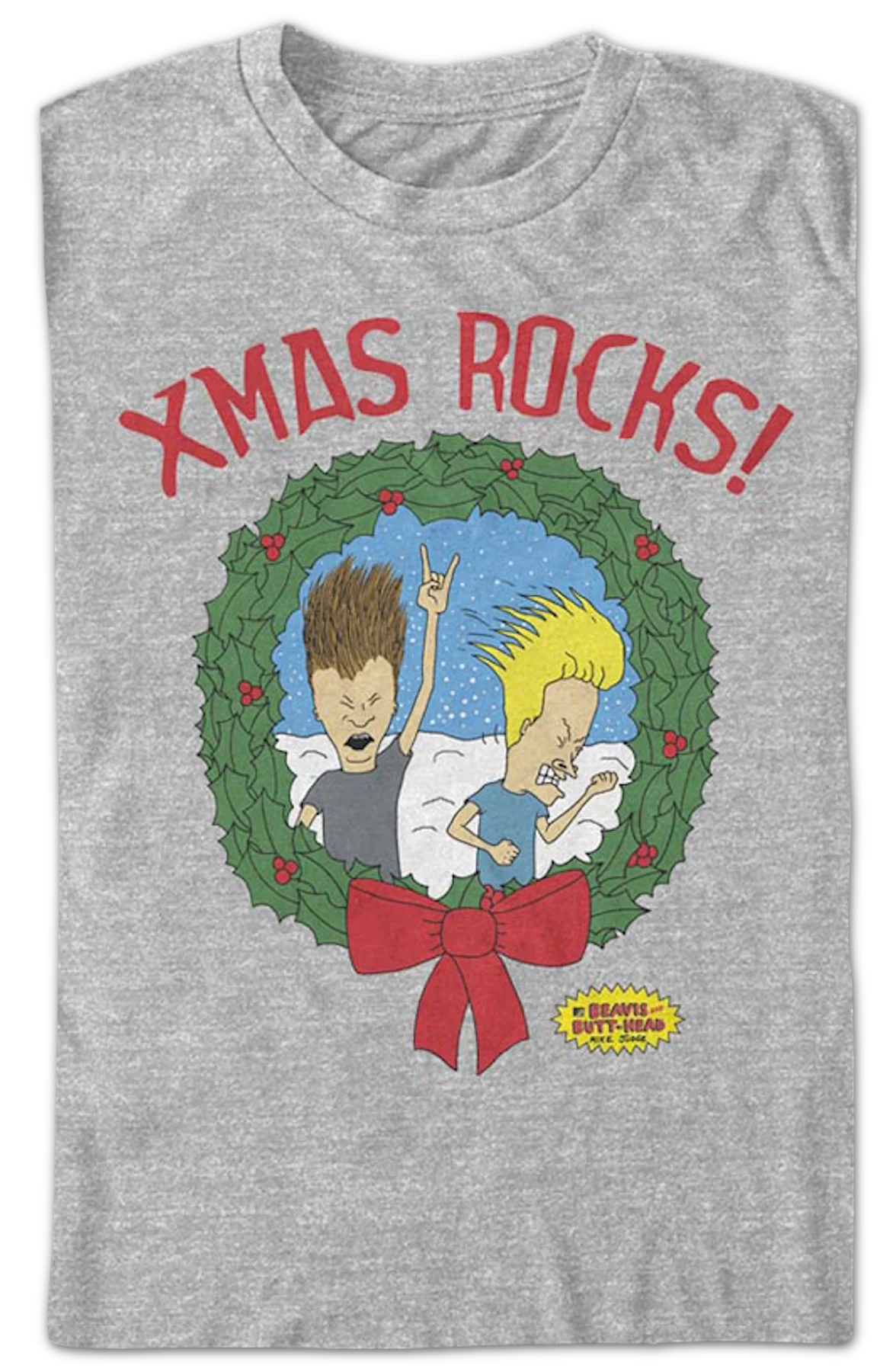 Xmas Rocks Beavis And Butt-Head T-Shirt - Image 2