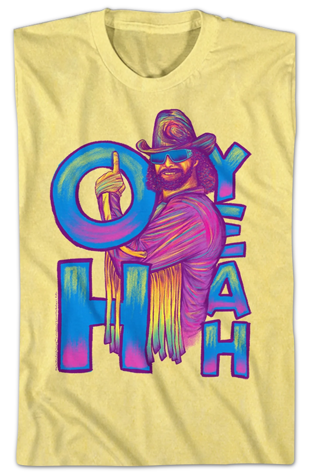 Yellow Oh Yeah Macho Man Randy Savage T-Shirt - Image 2