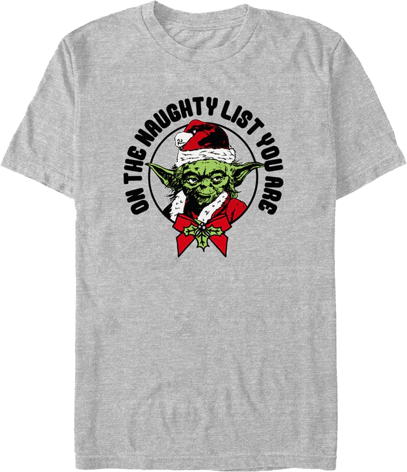 Yoda On The Naughty List You Are Star Wars T-Shirt