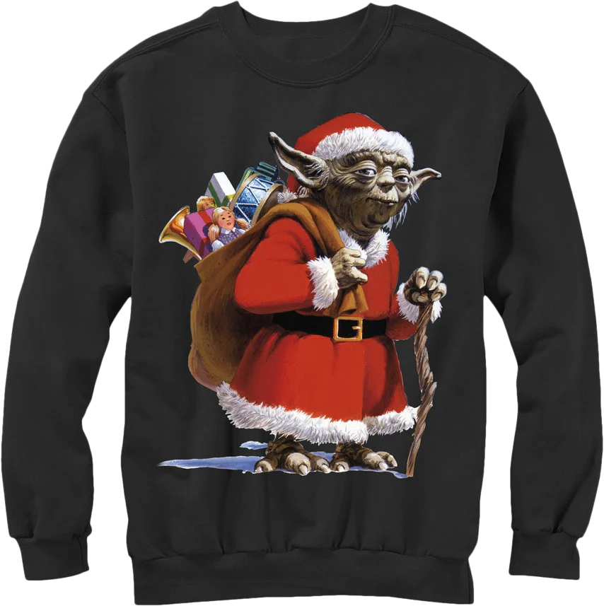 Star Wars Yoda Santa Claus Ugly Faux Christmas Sweater