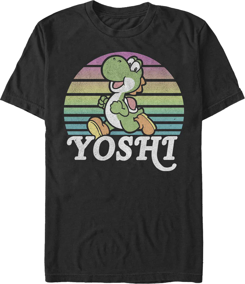 Yoshi Retro Stripes Super Mario Bros. T-Shirt