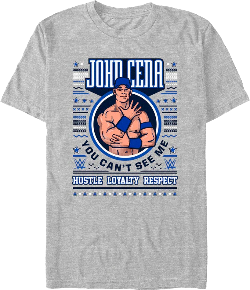 You Can't See Me Faux Ugly Christmas Sweater John Cena T-Shirt