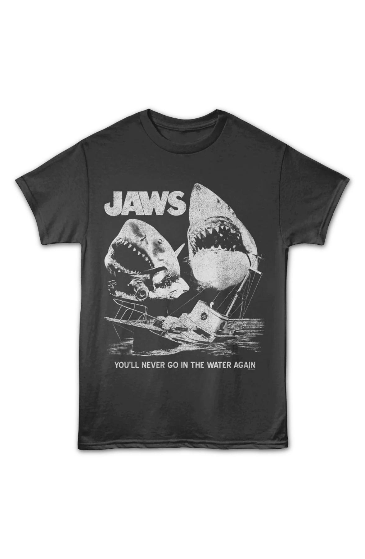 You'll Never Go In The Water Again Collage Jaws T-Shirt - Image 2