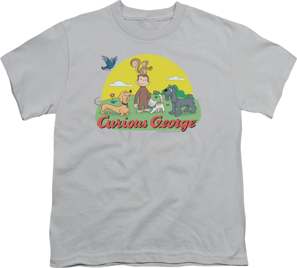 Youth Animal Friends Curious George Shirt