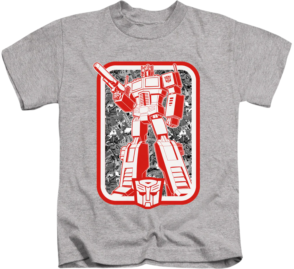 Youth Autobots Leader Optimus Prime Transformers Shirt