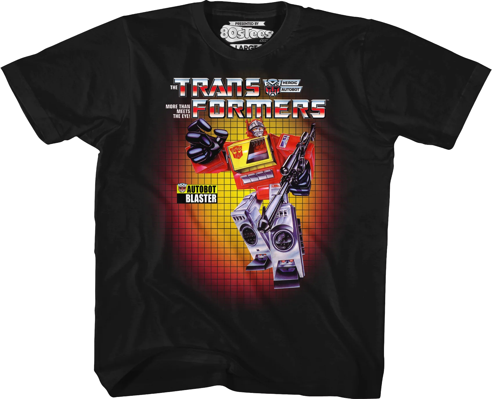 Youth Box Art Blaster Transformers Shirt