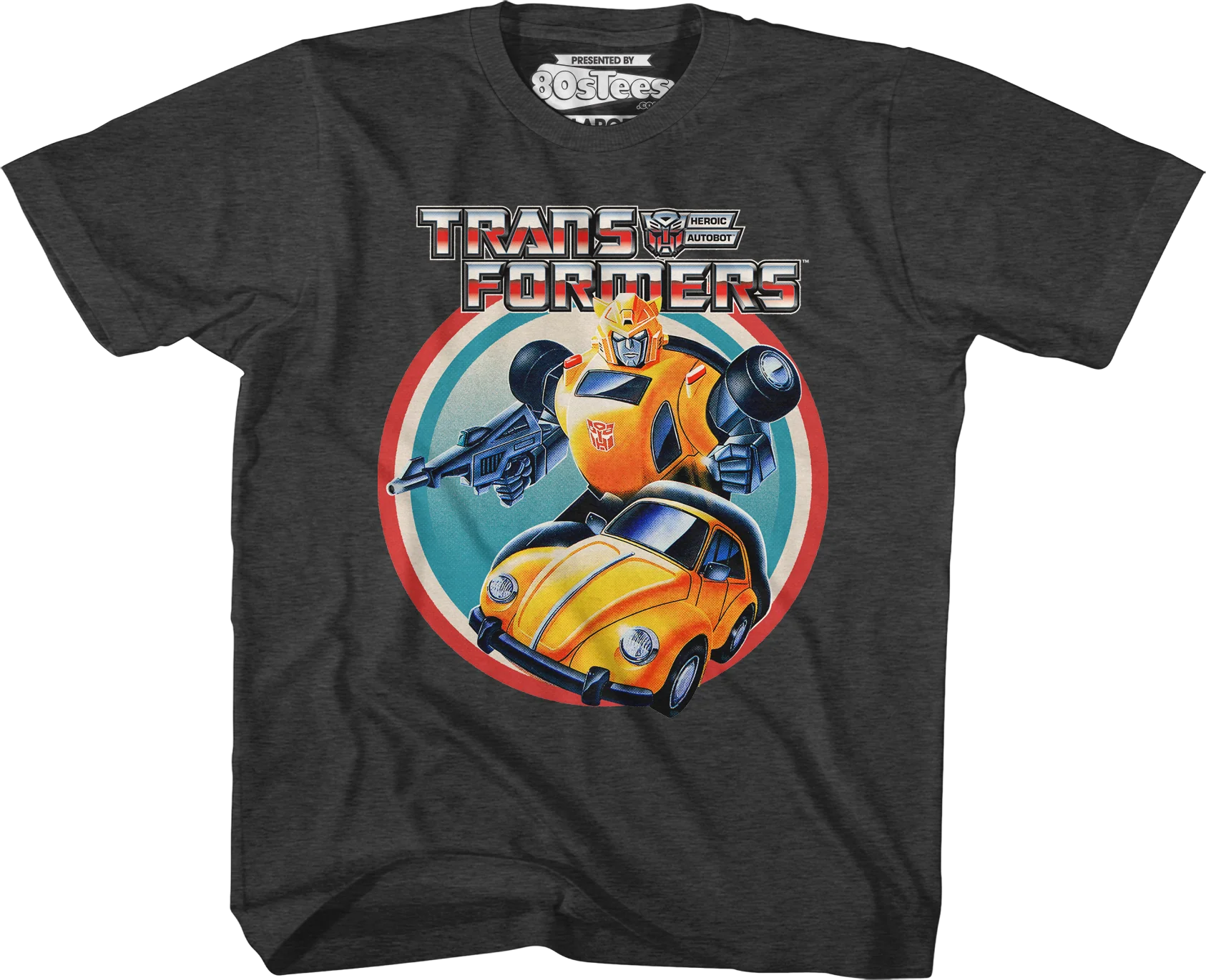 Youth Bumblebee Vintage Circle Transformers Shirt - Image 2