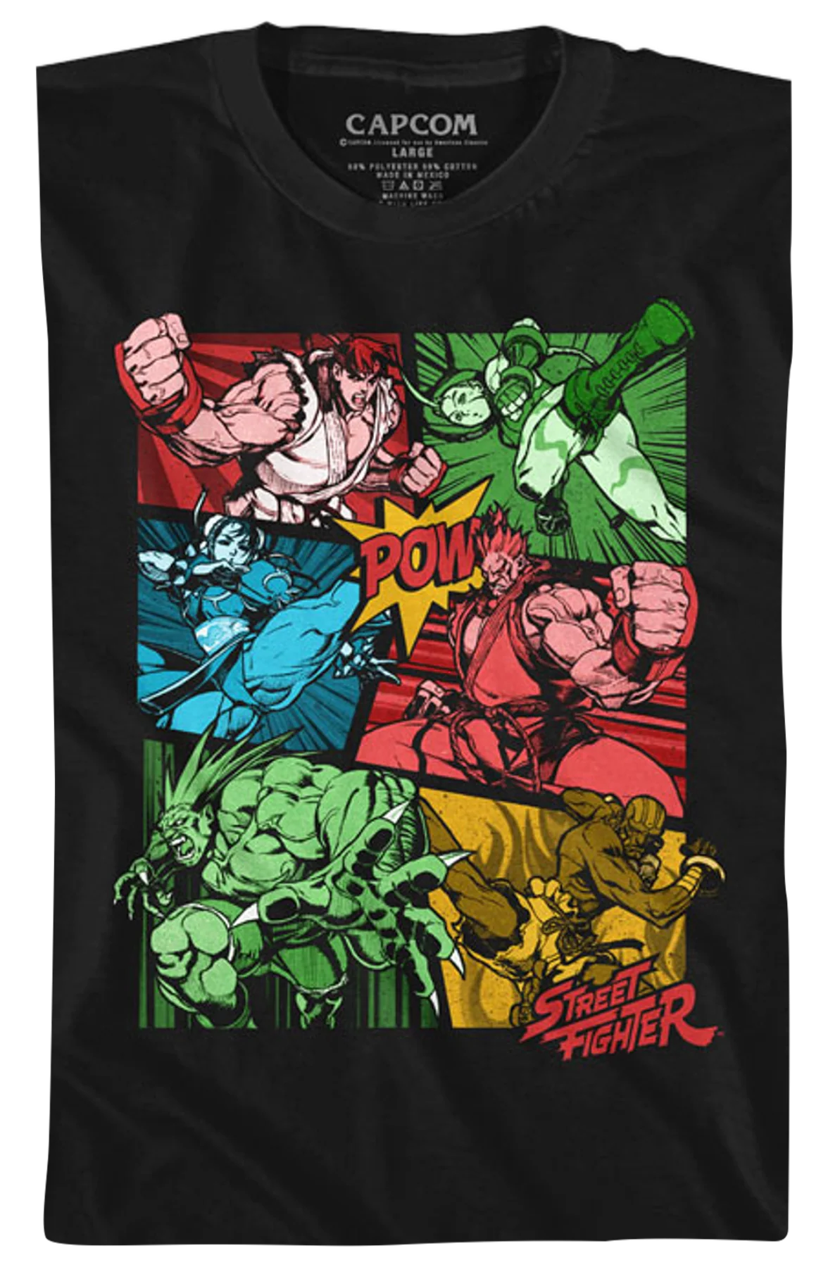 Youth Comic Book Action Street Fighter Shirt - Image 2