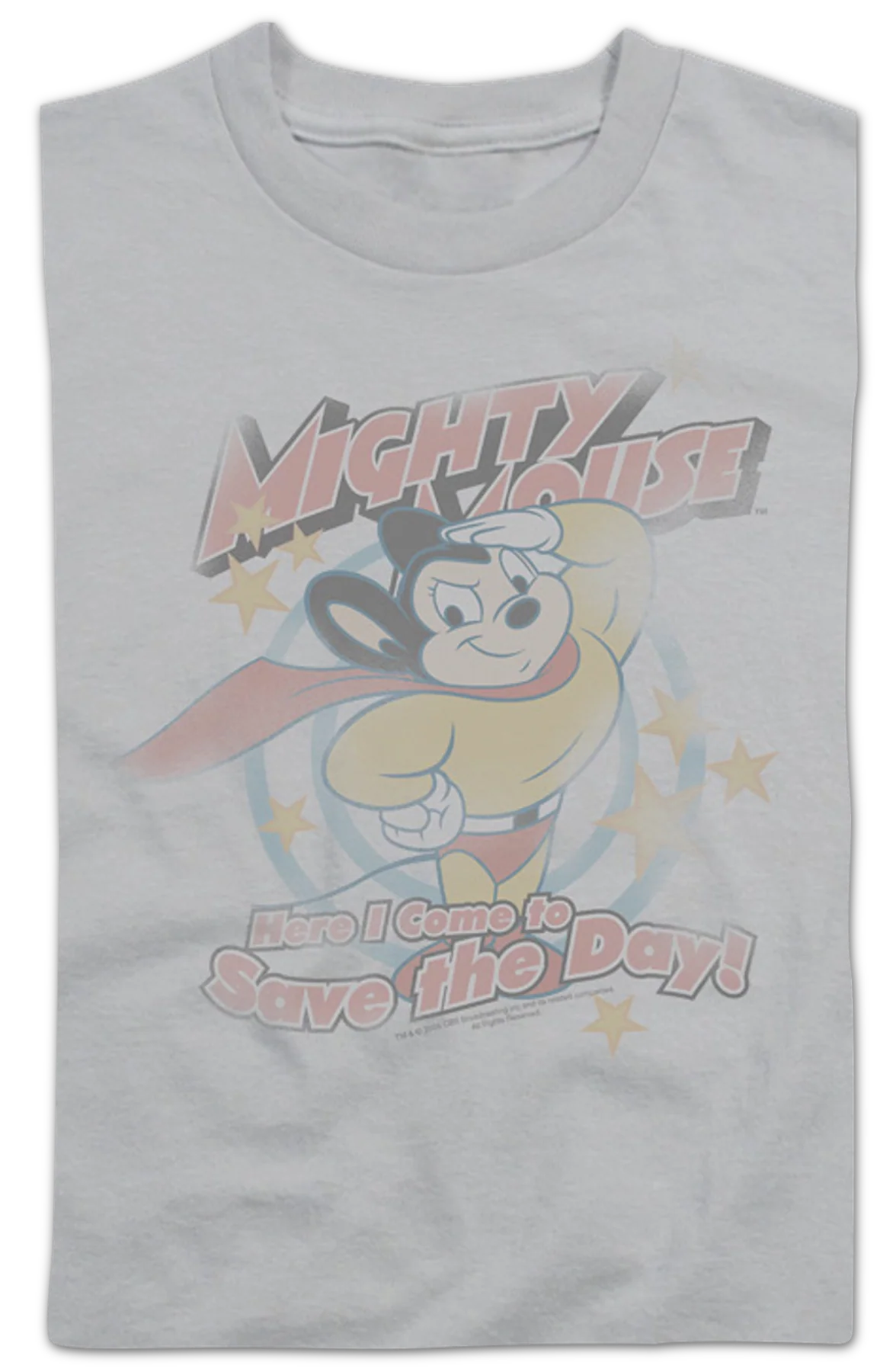Youth Here I Come to Save the Day Mighty Mouse Shirt - Image 2