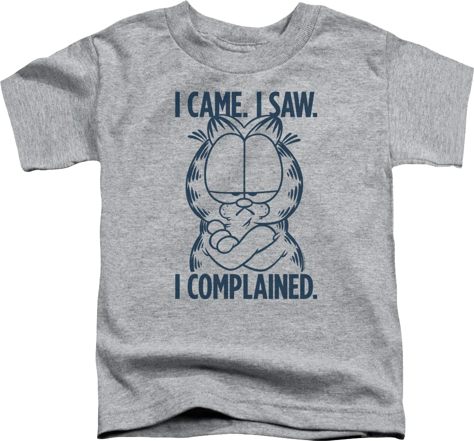 Youth I Came I Saw I Complained Garfield Shirt
