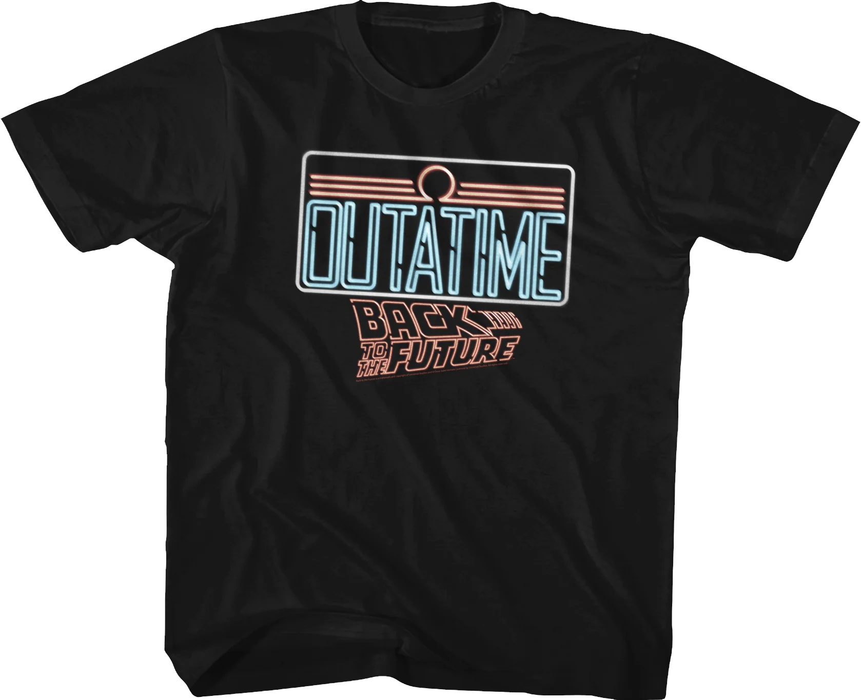 Youth Neon License Plate Back To The Future Shirt