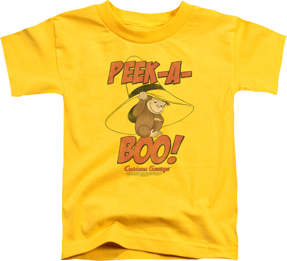 Youth Peek-A-Boo Curious George Shirt