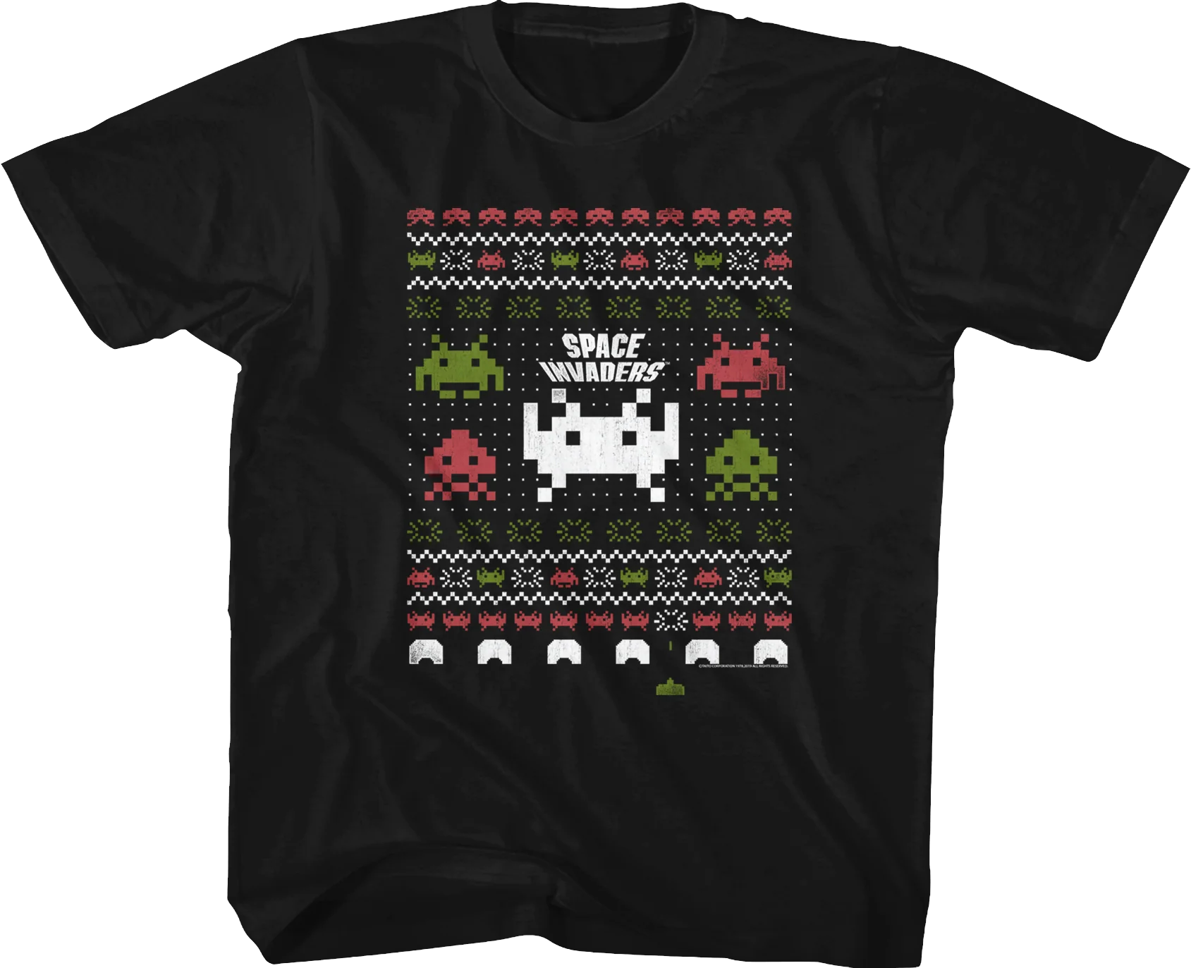 Youth Space Invaders Ugly Christmas Shirt