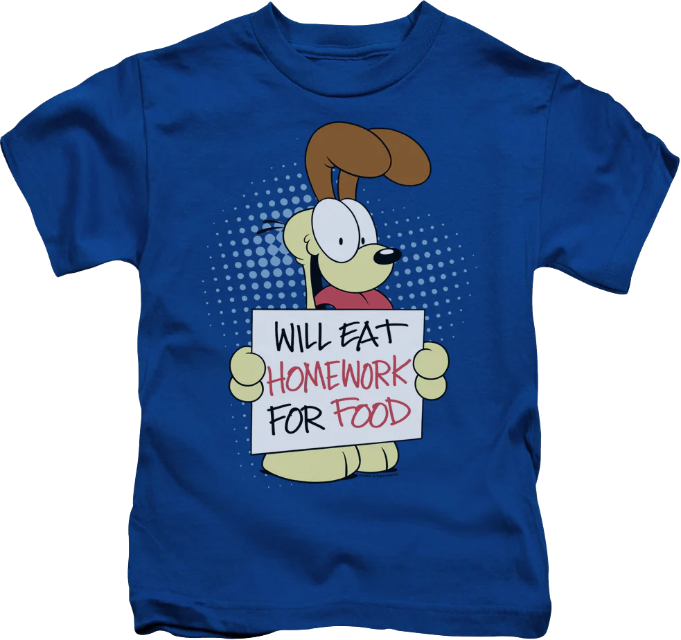 Youth Will Eat Homework Garfield Shirt