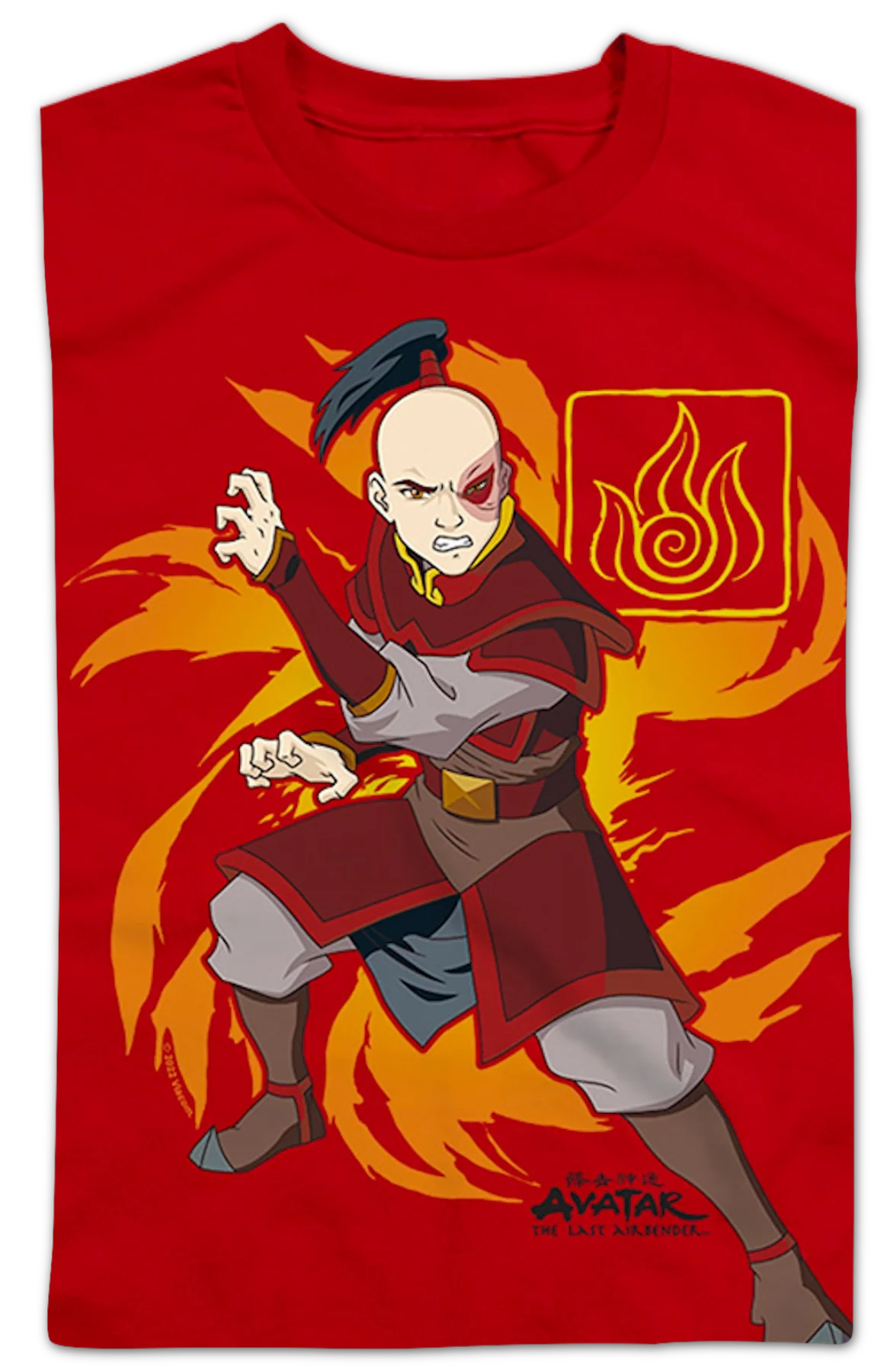 Youth Zuko Flame Burst Avatar The Last Airbender Shirt - Image 2