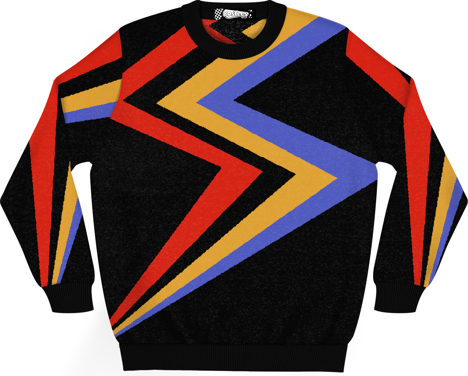 Ziggy Bolt Design Knitted Sweater